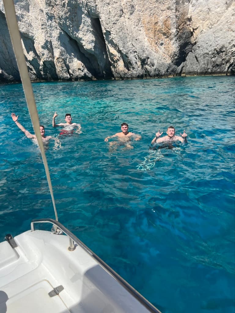 Swimming in Sea off Coast of Greece